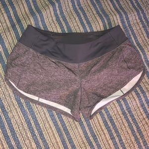 lululemon speed up short grey size 6